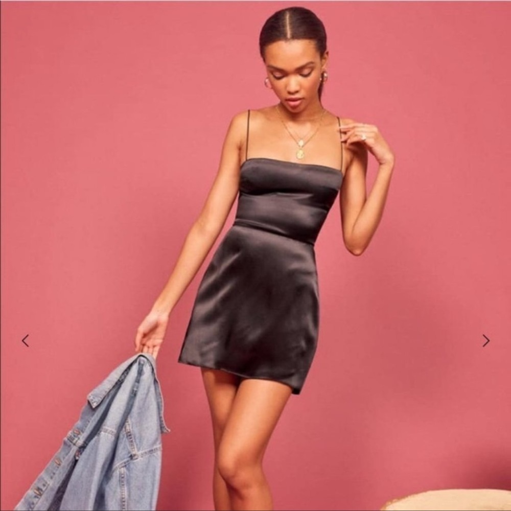 Reformation Black Mini Dress